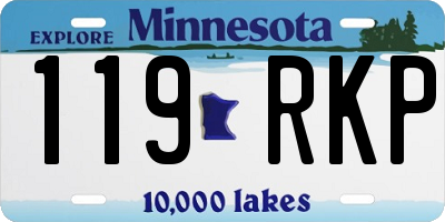 MN license plate 119RKP