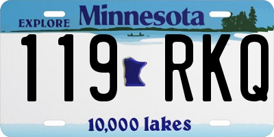 MN license plate 119RKQ