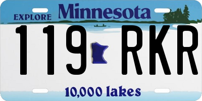 MN license plate 119RKR