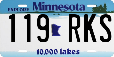 MN license plate 119RKS