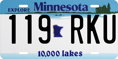 MN license plate 119RKU