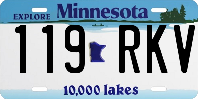 MN license plate 119RKV