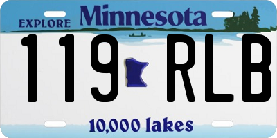 MN license plate 119RLB