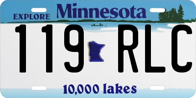 MN license plate 119RLC