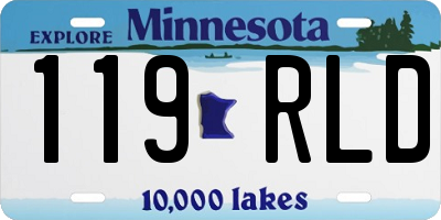 MN license plate 119RLD