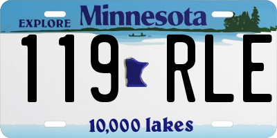 MN license plate 119RLE