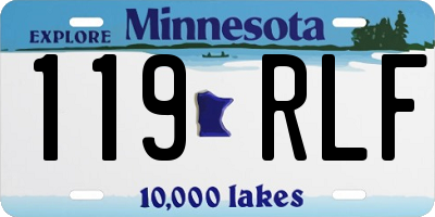 MN license plate 119RLF