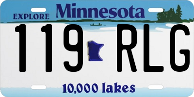 MN license plate 119RLG