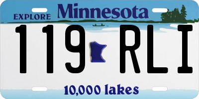 MN license plate 119RLI