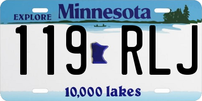 MN license plate 119RLJ