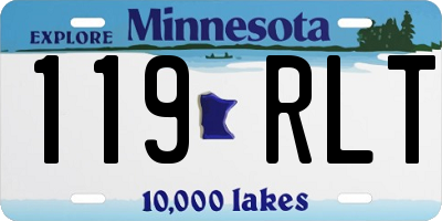 MN license plate 119RLT