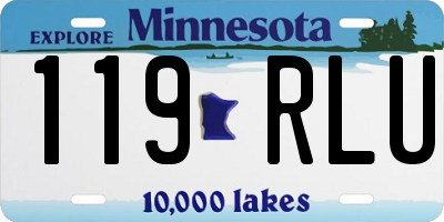 MN license plate 119RLU