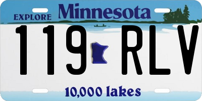 MN license plate 119RLV