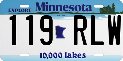 MN license plate 119RLW