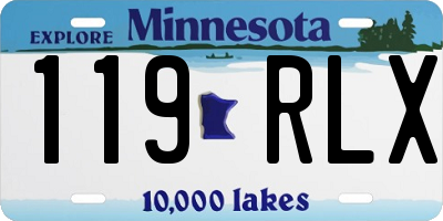 MN license plate 119RLX