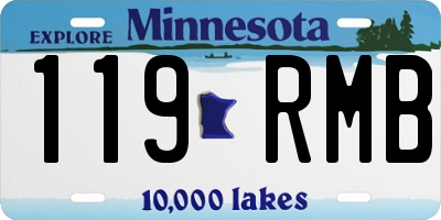 MN license plate 119RMB