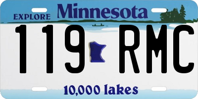 MN license plate 119RMC
