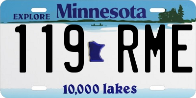 MN license plate 119RME