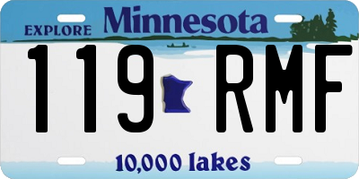 MN license plate 119RMF