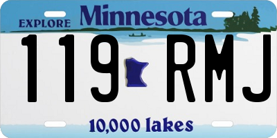 MN license plate 119RMJ