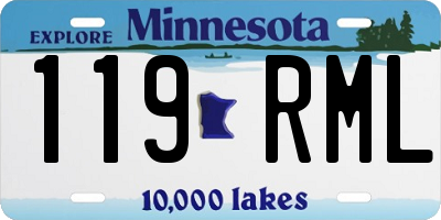 MN license plate 119RML