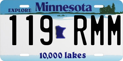 MN license plate 119RMM