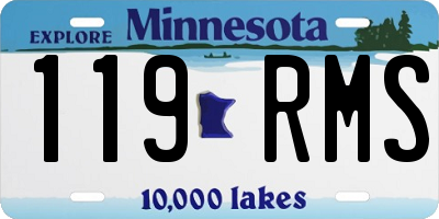 MN license plate 119RMS