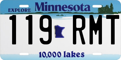 MN license plate 119RMT