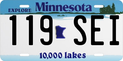 MN license plate 119SEI