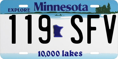 MN license plate 119SFV