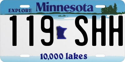 MN license plate 119SHH