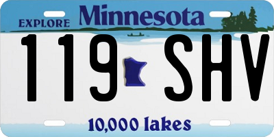 MN license plate 119SHV