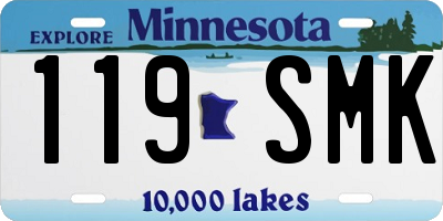 MN license plate 119SMK