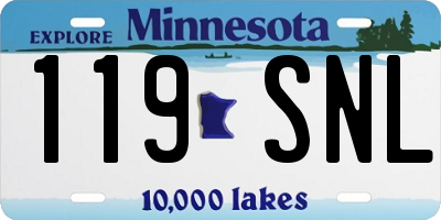 MN license plate 119SNL