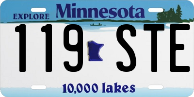 MN license plate 119STE