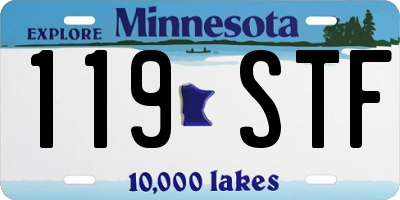 MN license plate 119STF