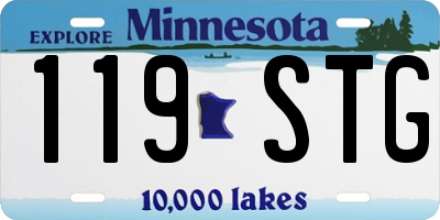 MN license plate 119STG
