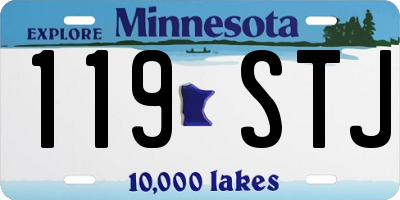 MN license plate 119STJ
