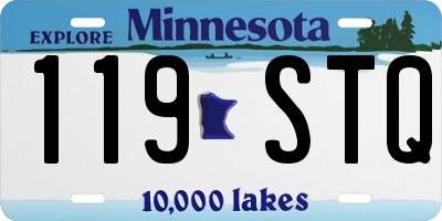 MN license plate 119STQ