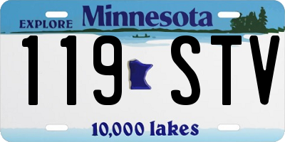 MN license plate 119STV