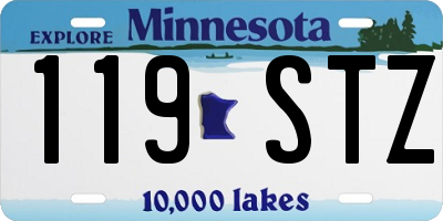 MN license plate 119STZ
