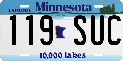 MN license plate 119SUC