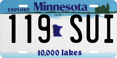 MN license plate 119SUI