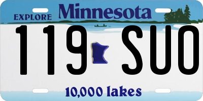 MN license plate 119SUO
