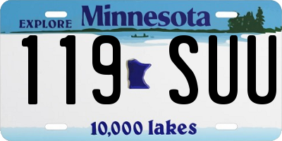 MN license plate 119SUU