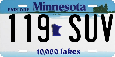 MN license plate 119SUV