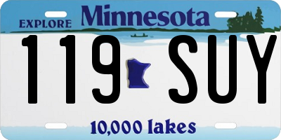 MN license plate 119SUY