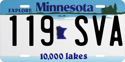 MN license plate 119SVA