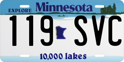 MN license plate 119SVC