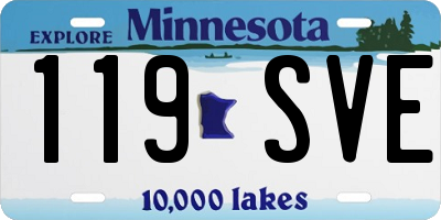 MN license plate 119SVE